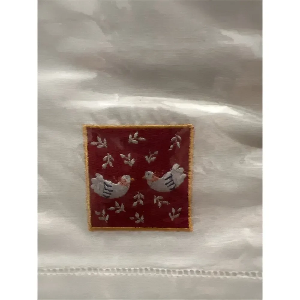 NEW 2 Hand Dish Towels Floral Country Cottage Core Embroidered